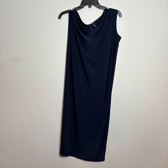 NWOT Norma Kamali Women's Drop Shoulder Dress in Navy Midnight Size Small - Picture 7 of 9